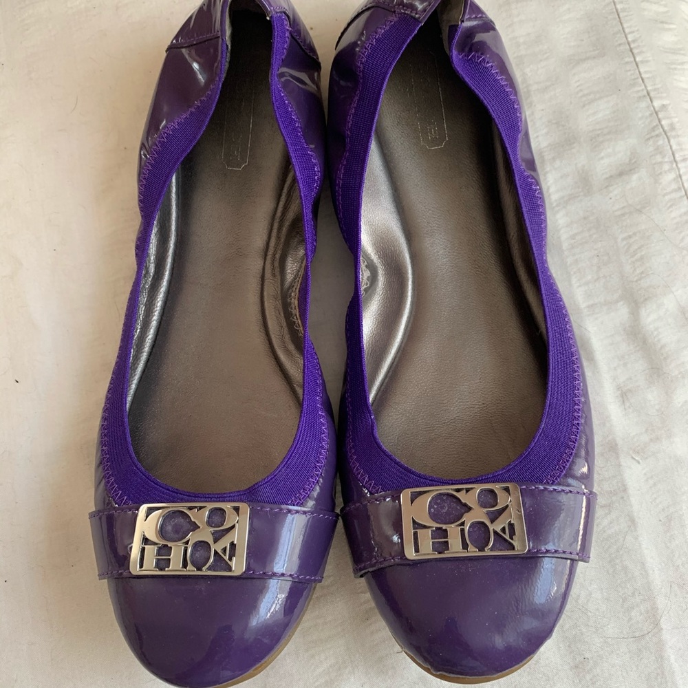 Coach Purple Patent ballet flats